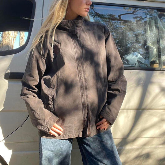 Brown and black streetwear jacket