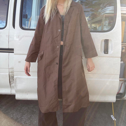 Oversized brown  trench coat