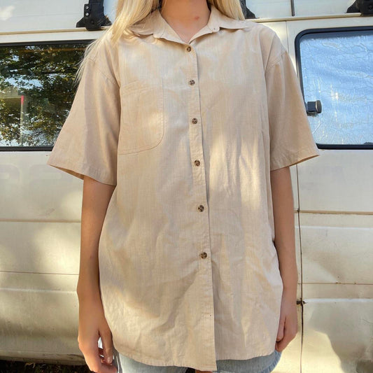 Beige Relaxed Fit Shirt